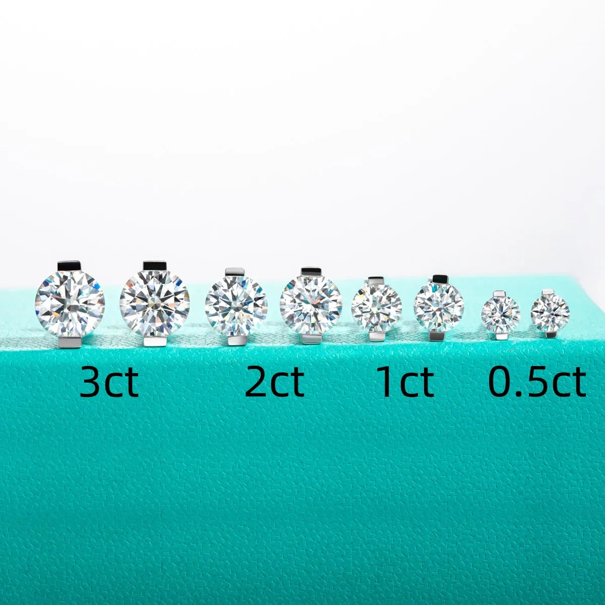1cttw-6cttw Moissanites Earrings 925 Sterling Silver D Color VVS1 Moissanite Classic Stud Earrings for Woman Jewelry