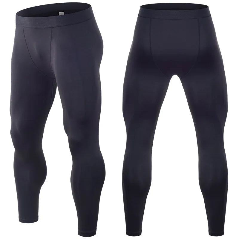 Men's compression sports pants fast drying fitness sports pants running tight pants training tight pants black red gray line