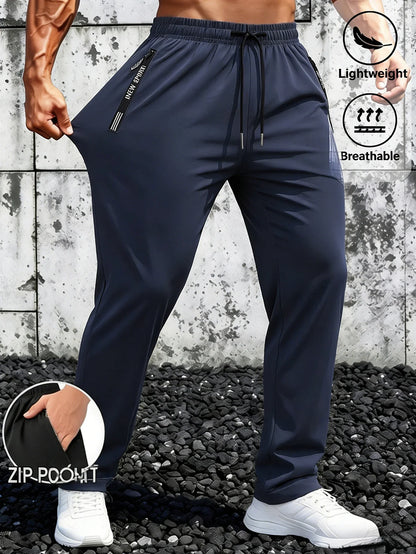 Mens Joggers Pants Men Gift Ice Silk T Shirt Quick Drying Summer Clothes Football Baggy Man Men's Sweatpants Fishing Trousers