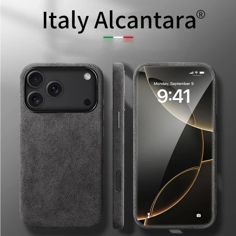 100% Italian Magnetic Case for iPhone 17 Pro Max Air Luxury Magsafe Cover Leather Phone Cases for iPhone 17Pro 17Air