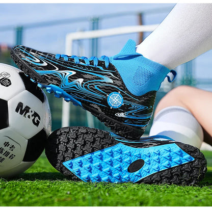 Children Professional Soccer Boots Non-slip Kids Football Shoes Outdoor Sock Boys Sport Futsal Match Training Sport Sport Sneake