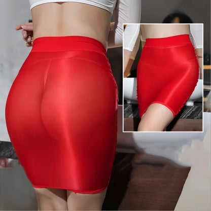 NEW Fashion Sexy See Through Slim Wrap Hips Black Mini Skirts for Women Christmas Bodycon Red Pencil Short Skirt Party Club Wear