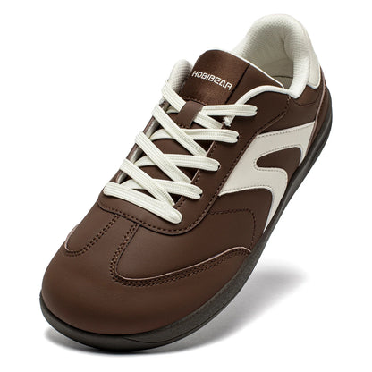 Wide Toe Shoes Unisex Artificial Leather Barefoot Sneakers Casual Retro Zero Drop Shoes for Women Men