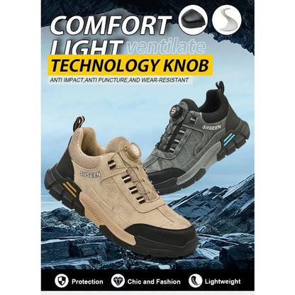 New men's safety shoes, puncture resistant work shoes, men's protective shoes, wear-resistant work boots  Tactical Boots