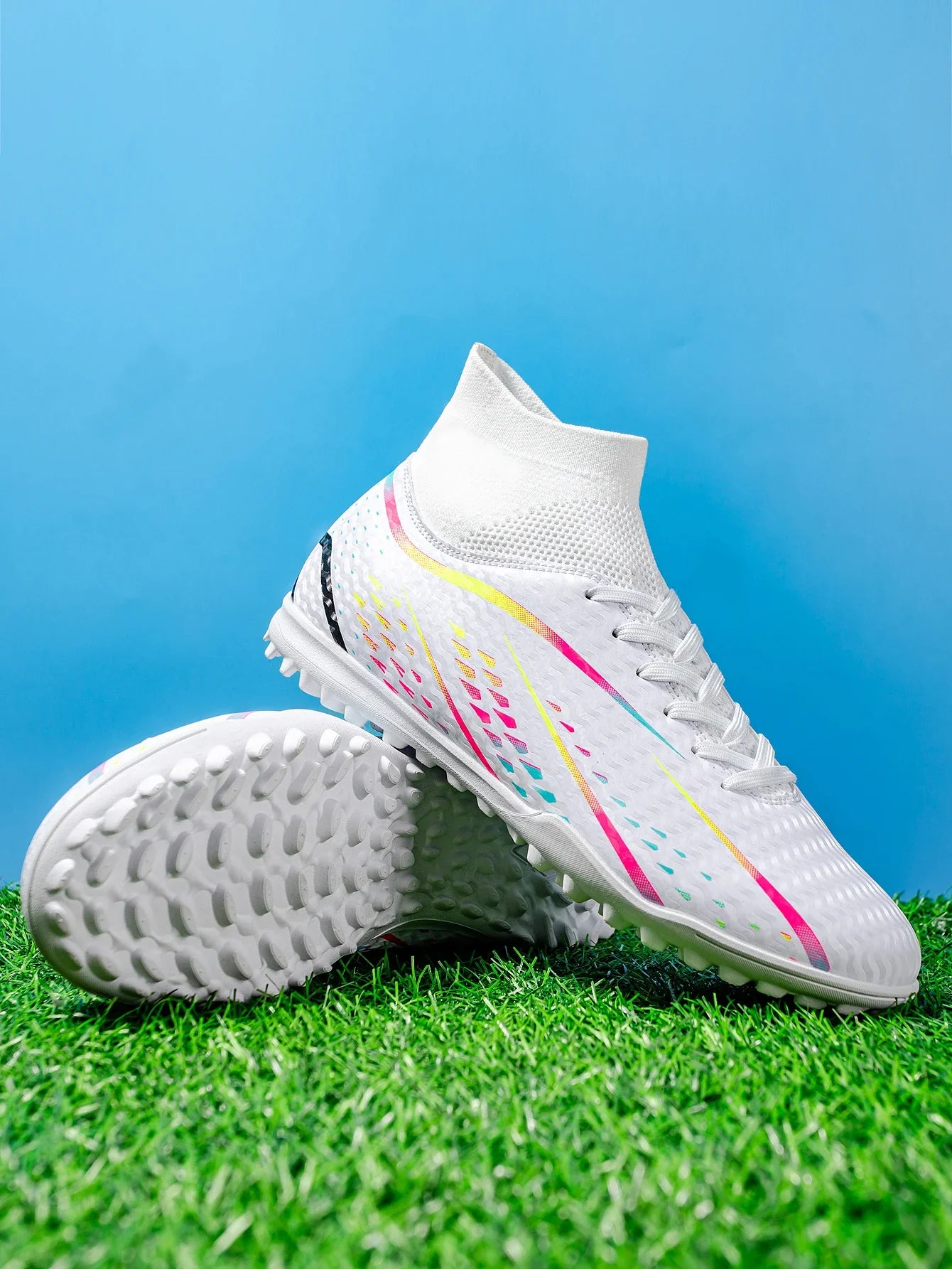 Classic TF Turf football shoes PU Fabric Comfort Upper Rubber Abrasion Resistant Sole Unisex Kids Sports Sneakers