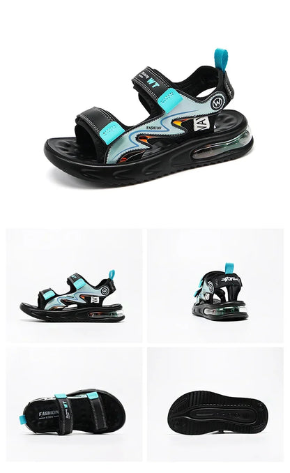 Summer Kids Sport Sandals Breathable Open-Toe Non-slip Casual Sandals for Boys Outdoor Activities