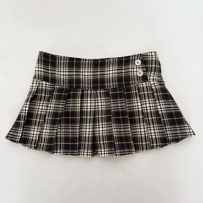 Summer Mini Skirts For Woman Korean Fashion Red Plaid Skirts Women Y2k Skirts Pleated Pleated Skirts Vintage Preppy Style