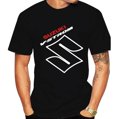 Summer new style motorcycle enthusiast men's 100% cotton T-shirt for casual sports fashion trend, loose short sleeves