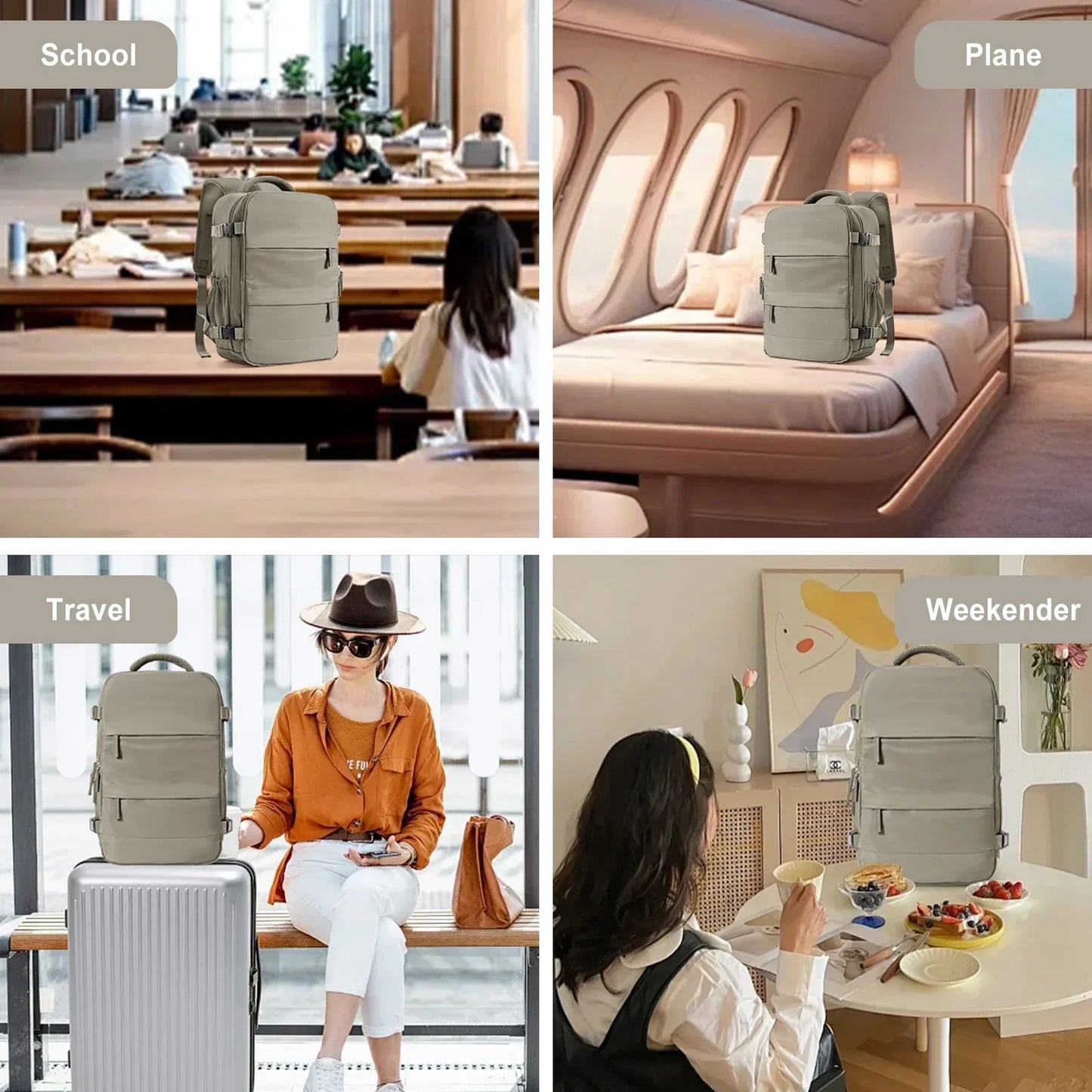 Backpack Travel 40x20x25 Ryanair Fashion Laptop Bag Women Waterproof backpack Cabin Bag Carry ons Notebook Backpack School Bag