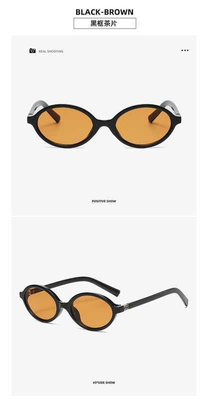 Designer UV400 Sunglasses Women Men New Trendy Oval Sun Glasses Ladies Vintage Small Round Gafas De Sol