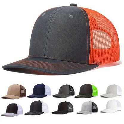 Summer Men's And Women's Mesh Breathable Baseball Cap, Low Cut Unstructured Baseball Cap, Adjustable