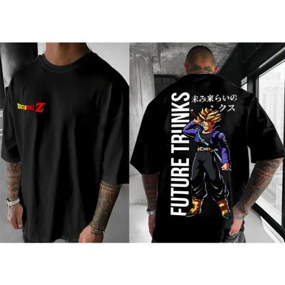 Animation Double-sided Printed T-Shirt Summer New Men's and Women's Casual Harajuku Plus Size Short Sleeve Top