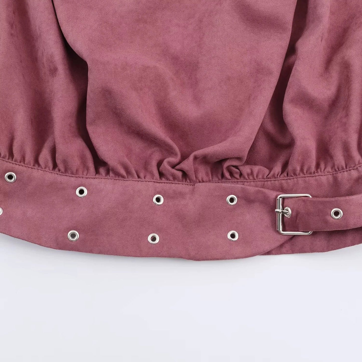 New Spring 2026 Women's High Collar Sleeveless Shoulder Ruffle Anti Velvet Effect with Buckle Top