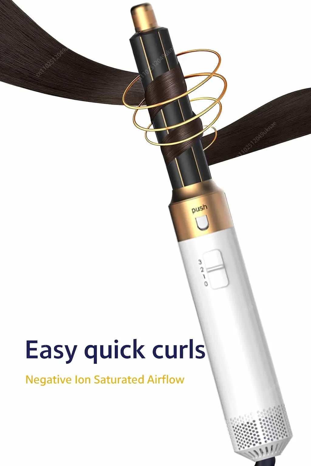 5 In 1 Professional Hair Dryer Hot Air Comb Brush With Curling Iron And Hair Straightener For Salon Quality Hair Styling