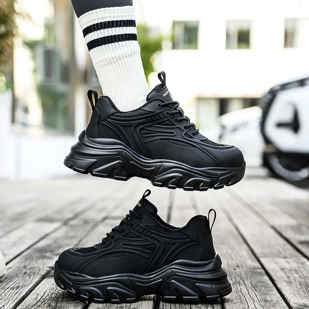 Women Safety Shoes For Work Safety Boots Breathable Steel Toe Puncture Proof Sport Work Sneakers Construction Tactical Boots