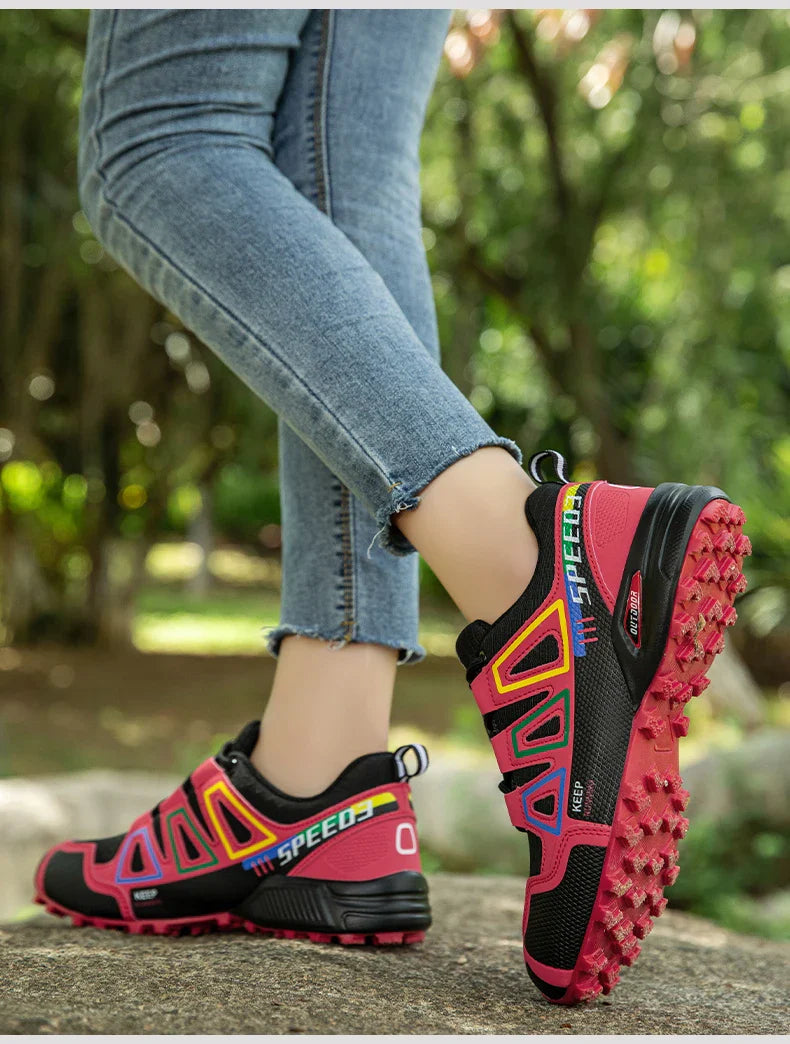 Women's Hiking Shoes Waterproof Outdoor Sports Shoes Women's Walking Travel Sports Shoes Bicycle Sports Shoes Running Shoes