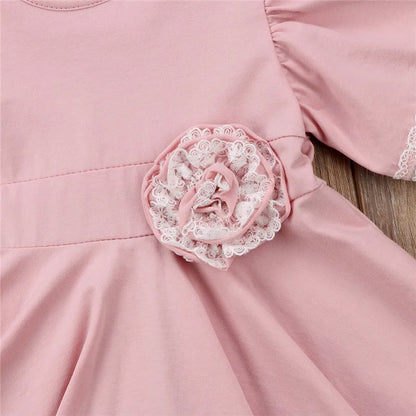 2026 New Casual Vacation Girls Summer Dress Ruffle Lace Baby Girl Princess Dress Children Flower Embroidery Outfits 0-6 Years
