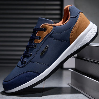 2025 Men Shoes Spring Autumn Waterproof Walking Sneakers Leisure Male Leather Sports Shoes Non-Slip Footwear Tennis for Men