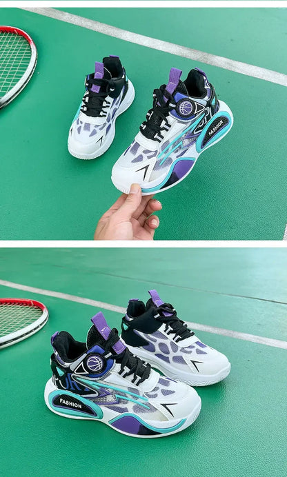 Kids Sneakers Breathable Mesh Sports Shoes for Children Boys Lightweight Basketball Shoes 2025 New Casual Sneakers Boys Trainers