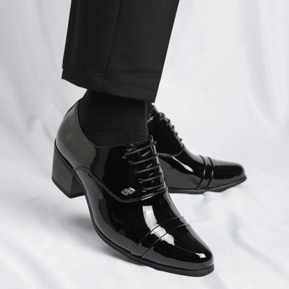 Trendy Men's Casual Black Brown Lace Up Oxford Cuban Shoes Gentleman Business Flats Dress Homecoming Footwear Zapatos Hombre