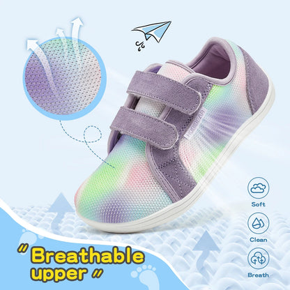 Kids Mesh Barefoot Shoes Little/Big/Kid Wide Toe Minimalist Sneakers Lightweight Hook Loop Breathable Casual Shoes