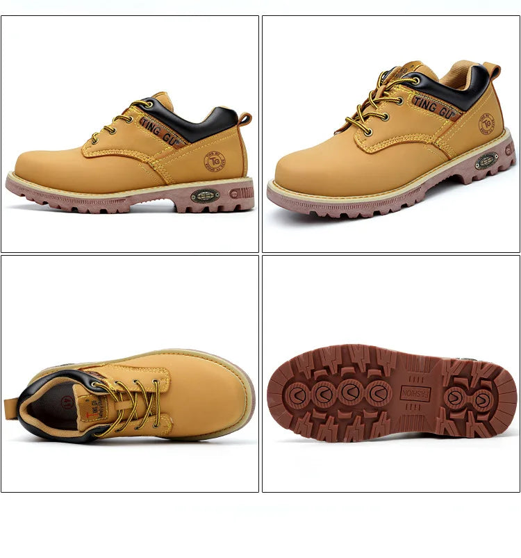 Four Season Labor Protection Shoes Anti Smashing Anti Piercing Steel ToeCap Anti Slip SafetyShoesWear-resistant Protective Shoes
