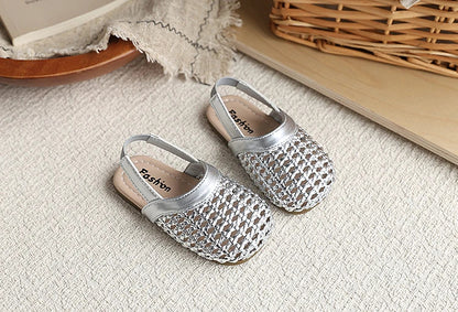 Baby Girls Shoes Braided Sandals for Girls Kids Fashion Hollow Out Leather Shoe Soft Sole Retro Princess Slippers Beach Shoes