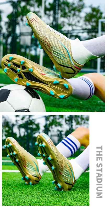 New 33-46 Large Football Boots Children Youth High Quality Football Shoes Outdoor Training Professional Competition Footwear
