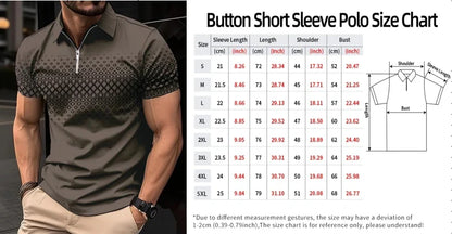 Summer Retro Racing Suit T-shirt POLO Shirt Zipper Printing Breathable and Comfortable Outdoor Sports Leisure Short Sleeves