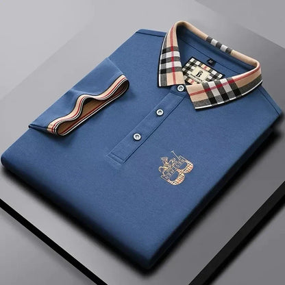 Luxury brand short sleeve men's polo shirt hot selling in summer classic embroidery high-end breathable cotton golf top T-shirt