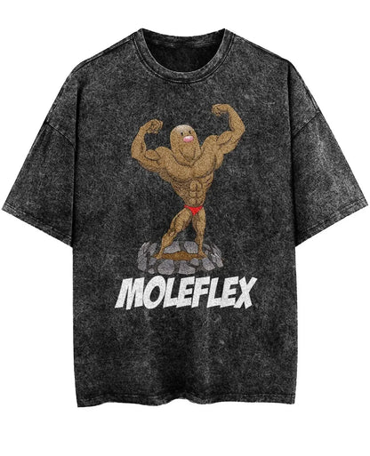 Washed T-shirt Gym Exercise FitnessMen's and Women's Pure Cotton Short-sleeved Casual Clothing