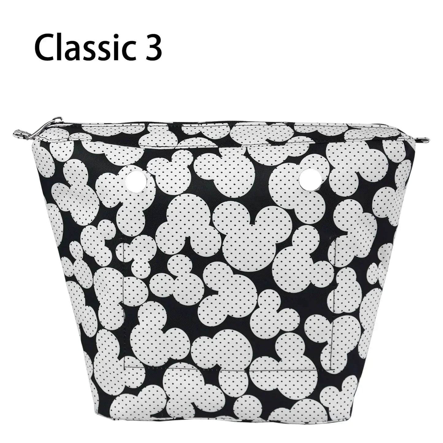 Composite Twill Cloth Waterproof Inner Lining Insert Zipper Pocket for Classic Mini Obag Senior Inner Pocket for O Bag