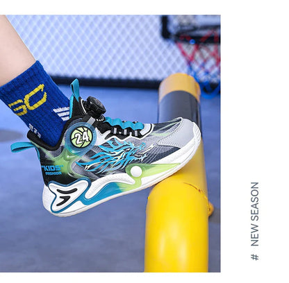 Luxury Boy Sneaker 2025 New Fashion Outdoor Kids Basketball Shoes Soft Sole School Children Sports Shoes for Boy 4 To 12 Years