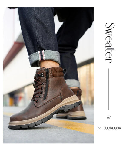 Protection Safety Shoes Men's Anti-smash Anti-puncture Wear Resistance Work Boots Anti-slip Sole Indestructible Safety Shoes