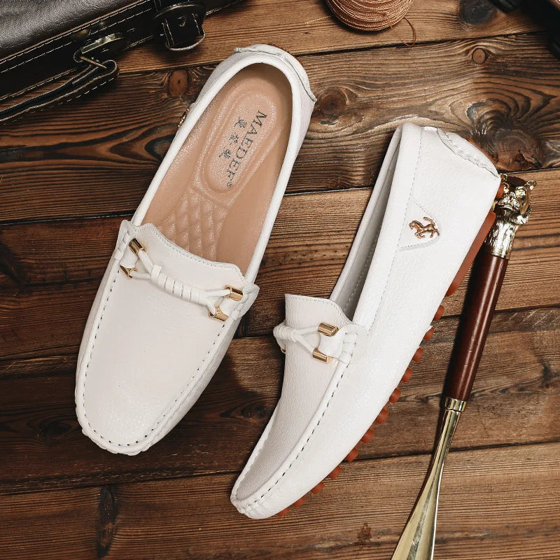 Summer Mens Fashion High Quality Outdoor Casual Leather Shoes Comfortable Breathable Classic 2024 New Slip on Men's Shoes