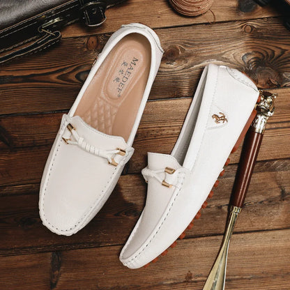 Summer Mens Fashion High Quality Outdoor Casual Leather Shoes Comfortable Breathable Classic 2024 New Slip on Men's Shoes