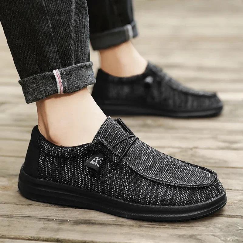 Sapatos de Lona Masculinos Casuais Slip On Alpargatas Homens Moccasins Mocassim Masculino Leve Respirável Tamanho Grande 50