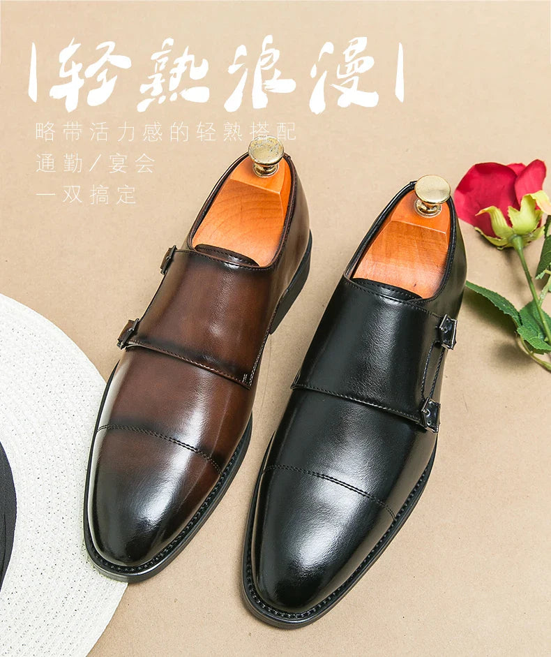 Men's Dress Shoes Classic Wedding Formal Oxford Leather Shoes Men Gentleman Casual Business Social Shoes Man Office Leather Shoe