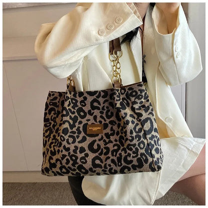 Best Selling Women's Bag, Retro Leopard Print Single Armpit Shoulder Bag, Large Capacity Tote Bag, Daily Handbag Women Shopping
