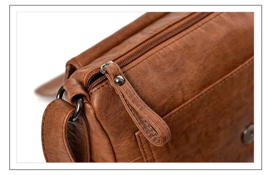Vintage Soft Leather Femmels' Shoulder Bags Luxury Handbags Women's Packet New Designer Small Crossbody Bag 2024 Sac a Femme