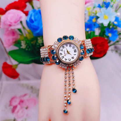 Fashion Women Watch with Shiny Diamond Watch Ladies Luxury Brand Ladies Casual Women Bracelet Crystal Watches Relogio Feminino