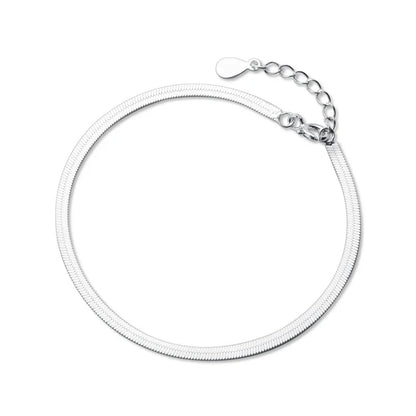 Classic 925 Sterling Silver Charm Braceket or Anklet for Women Adjustable Snake Bone Chain Fine Jewelry 2020 Design