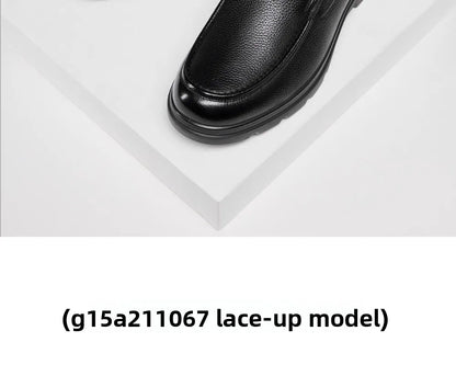 Golden Camel Men's Shoes 2026 New Business Casual Soft Sole Leather Shoes Brand Design Soft Soles Non-slip Velvet Warm Loafers