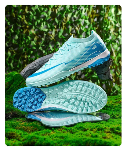 New Men Football Boots Ultralight Soccer Shoes Cleats Long Spikes Match Breathable Indoor Sneakers Training Drop Shipping