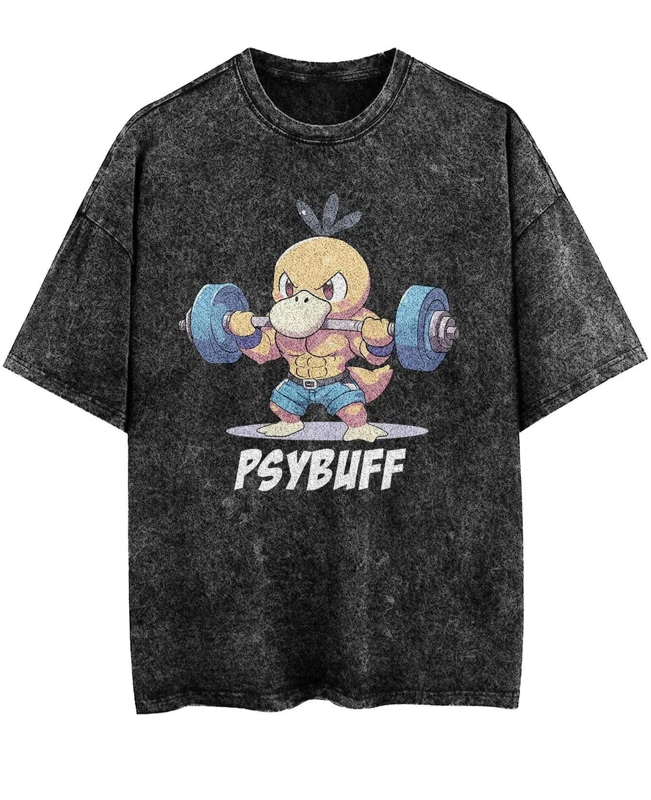 Washed T-shirt Gym Exercise FitnessMen's and Women's Pure Cotton Short-sleeved Casual Clothing