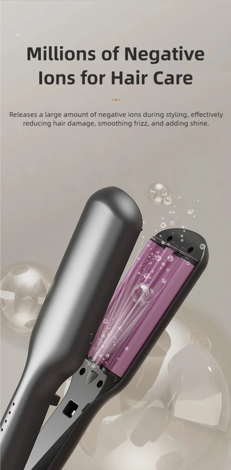 10mm Wave Curling Iron V-Shaped Wool Curling Iron Rapid Heating Five-Level Temperature Control Egg Roll Curling Iron