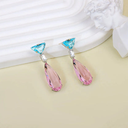 Delicate Crystal Beaded Necklace Earrings Bracelet Gift Set, High-End Fashion Jewelry Collection for Women,work to dinner piece