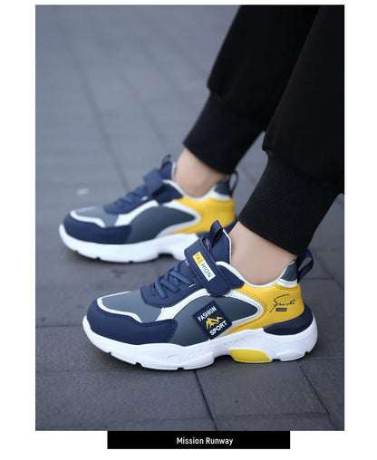 Children Running Shoes Boys Girls Basketball Sneakers Kids Shoes Leather Outdoor Comfortable Sports Tennis Shoes School Students