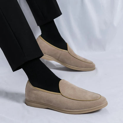 Fashion Men Luxury Brand Loafer Shoes Spring British Style Suede Men's Casual Shoes Breathable Comfort Slip-on Men Wedding Shoes