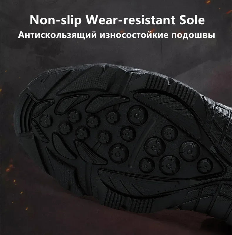 High-Top Work Boots Indestructible Safety Shoes Men Steel Toe Shoes Puncture-Proof Sneakers Male Shoes Men Non Slip Work Shoes
